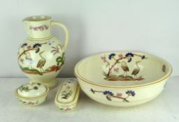 A late 19th century Aesthetic movement Wedgwood toilet/wash bowl set,