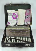 A 20th century Italian 'Casali' accordion, with mother of pearl decoration,