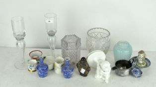 A collection of assorted ceramics, to include small vases and a small tig,