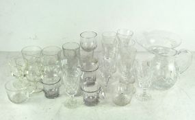 A selection of vintage glassware, including Tazza,