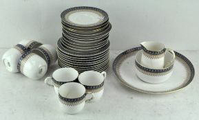 A late 19th/early 20th century Royal Worcester tea set, comprising cups, saucers,