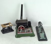 A vintage Fleischmann steam engine and accessories,