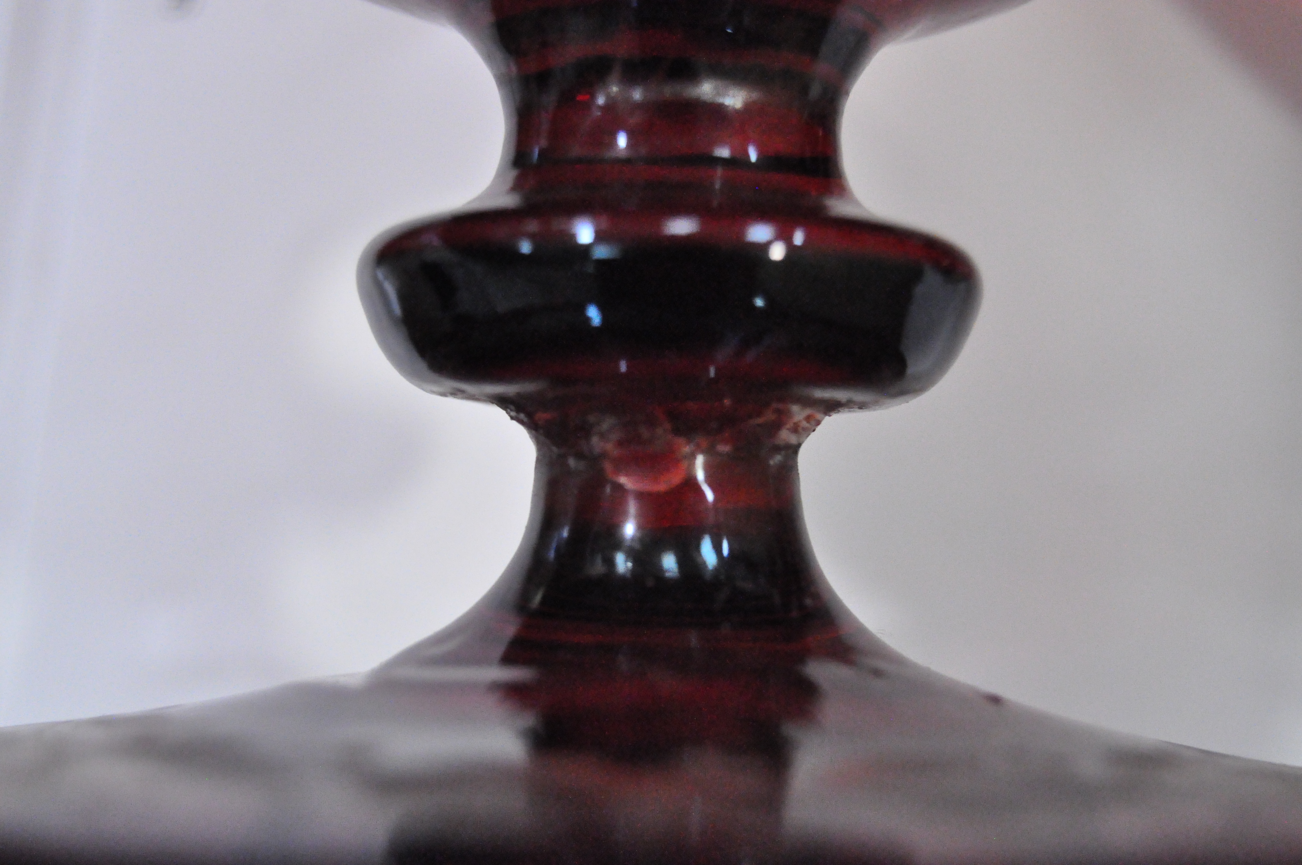 A late 19th century Bohemian ruby glass lidded vase, - Image 5 of 5