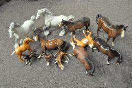 A collection of Beswick animals,