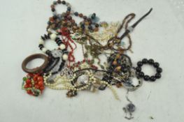 A selection of assorted costume jewellery,