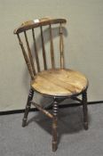 A penny seat kitchen chair,