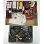 A collection of Airfix kit parts and assembly sets, to include military vehicles,