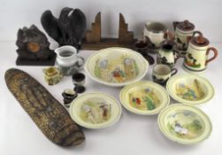 A selection of Torquay pottery together with other ceramics