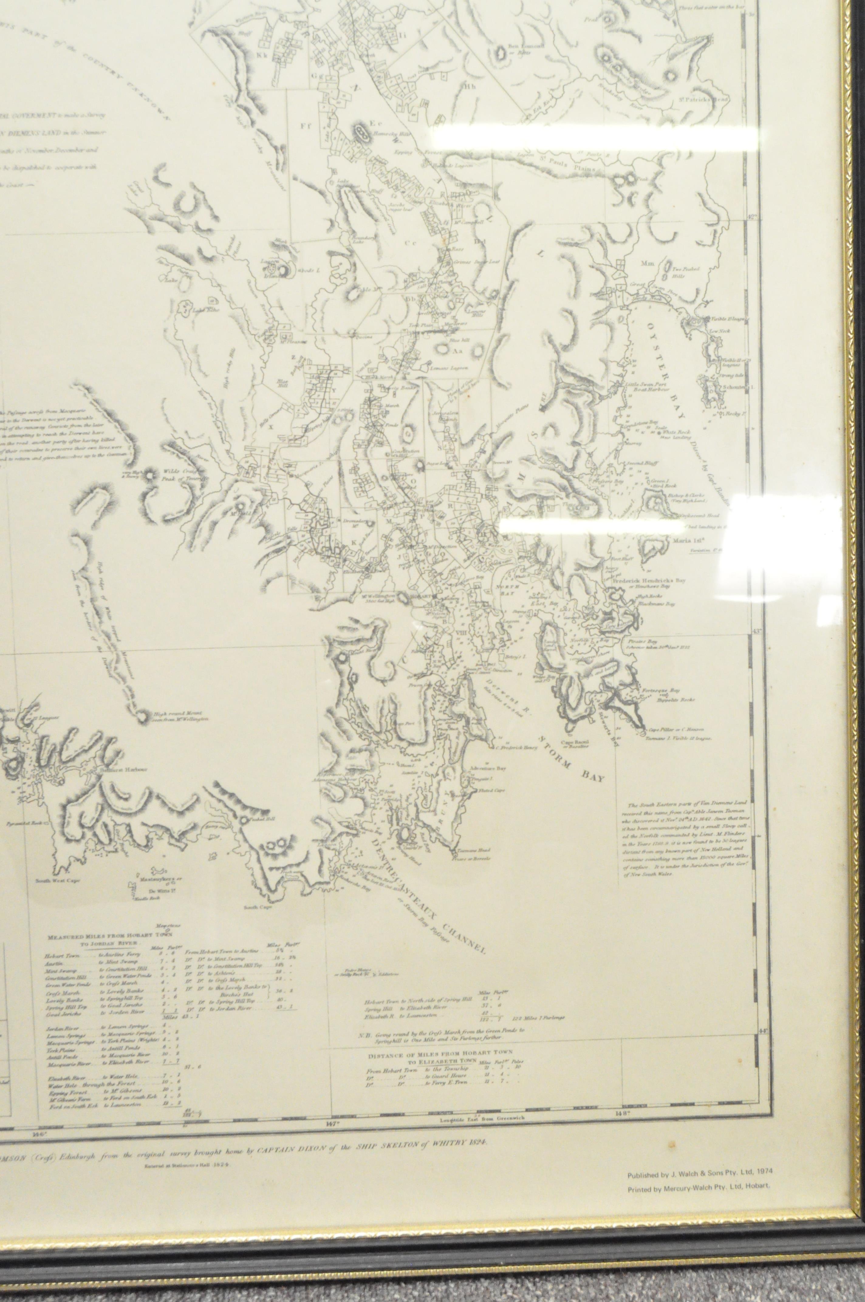 A map after Thomas Scott (1800-1855), of 'Van Diemen's land', with record of Colonial settlements, - Image 8 of 8