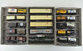 A collection of 00 gauge freight stock,