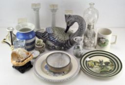 A collection of glass and ceramics