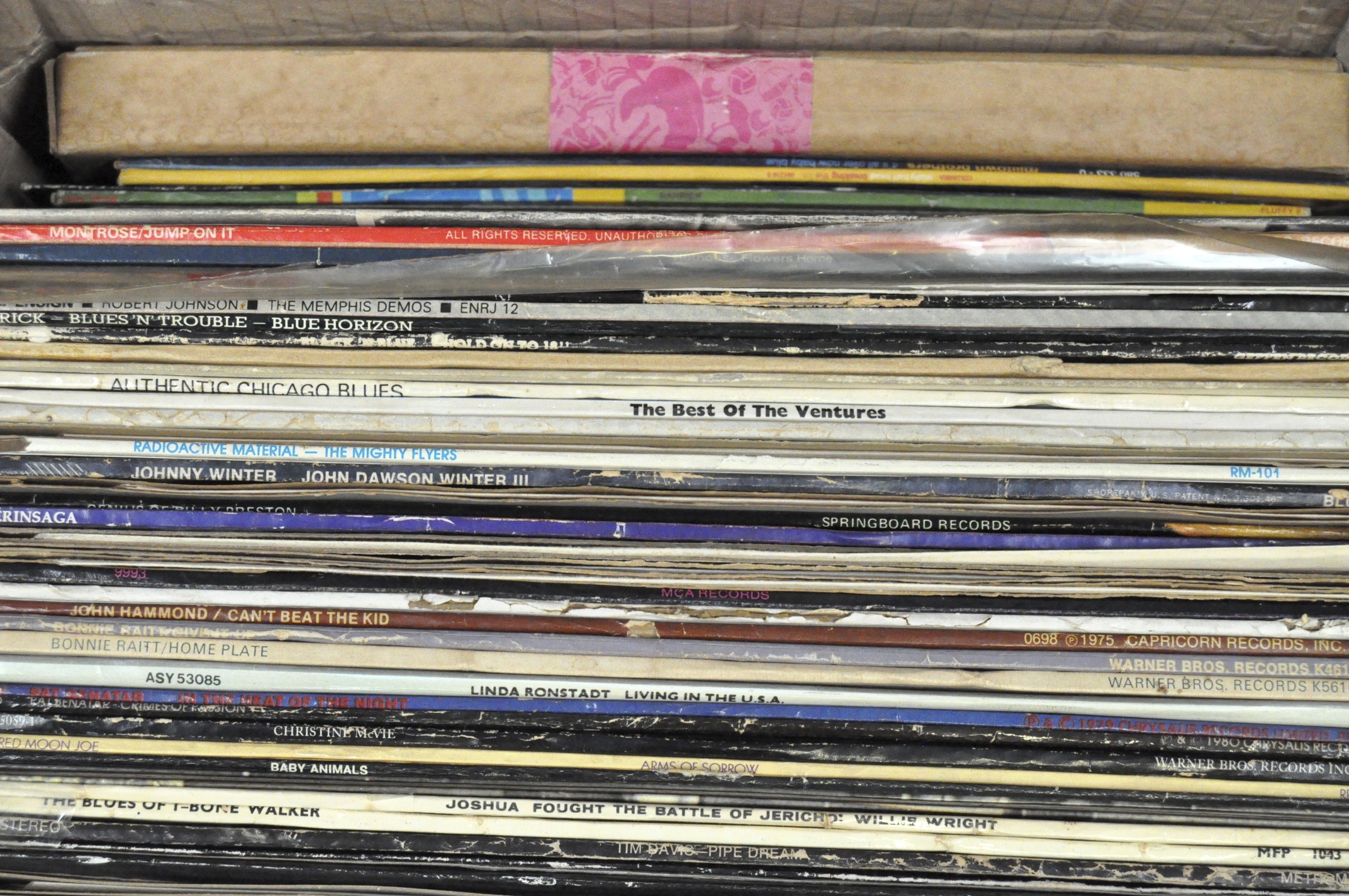 A box of vinyl records, including assorted Blues albums, Billie Holiday, Robert Johnson, Otis Rush, - Image 4 of 4