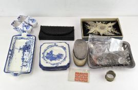 A Royal Doulton dish and other items