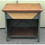 A painted work table with single drawer,