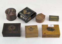 A selection of small boxes,