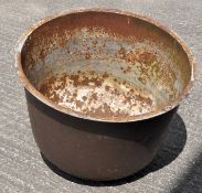A heavy cast iron washing copper pot,