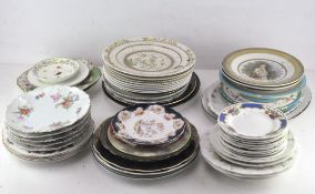 A large quantity of plates of assorted sizes and designs, including examples by Royal Albert,