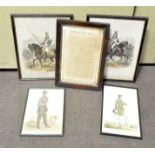 Two prints of 'Types Militaires',