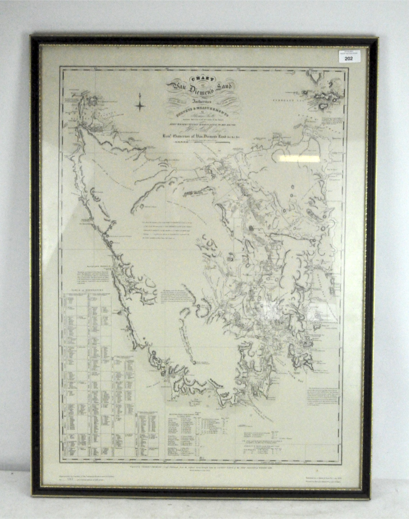 A map after Thomas Scott (1800-1855), of 'Van Diemen's land', with record of Colonial settlements, - Image 3 of 8