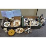 Assorted ceramics, including Wedgwood plates, Doulton saltglaze stoneware jugs,