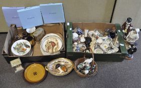Assorted ceramics, including Wedgwood plates, Doulton saltglaze stoneware jugs,