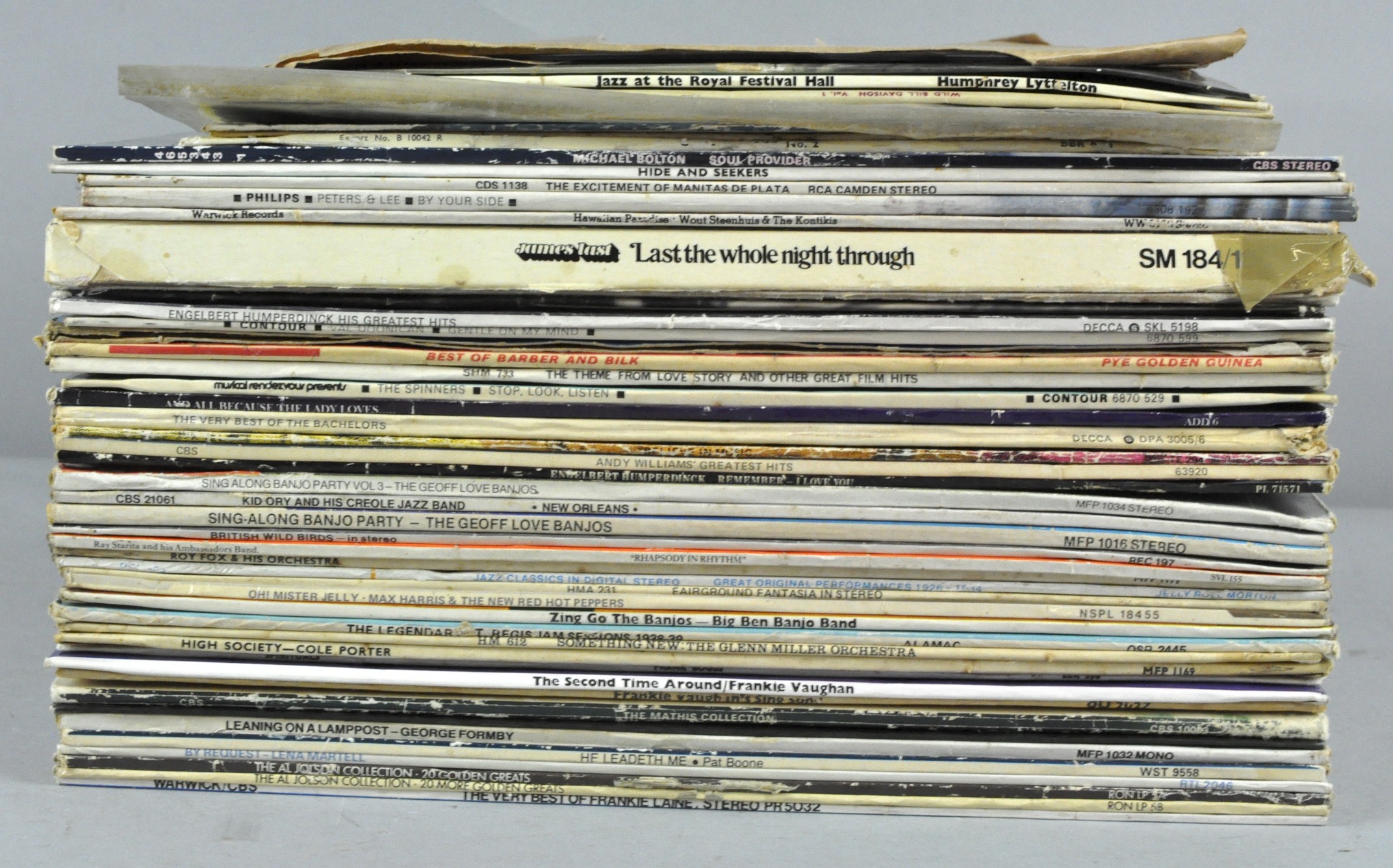 A collection of vinyl to include Michael Bolton,