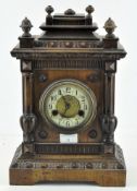 An early 20th century German mantel clock, fourteen day strike movement,