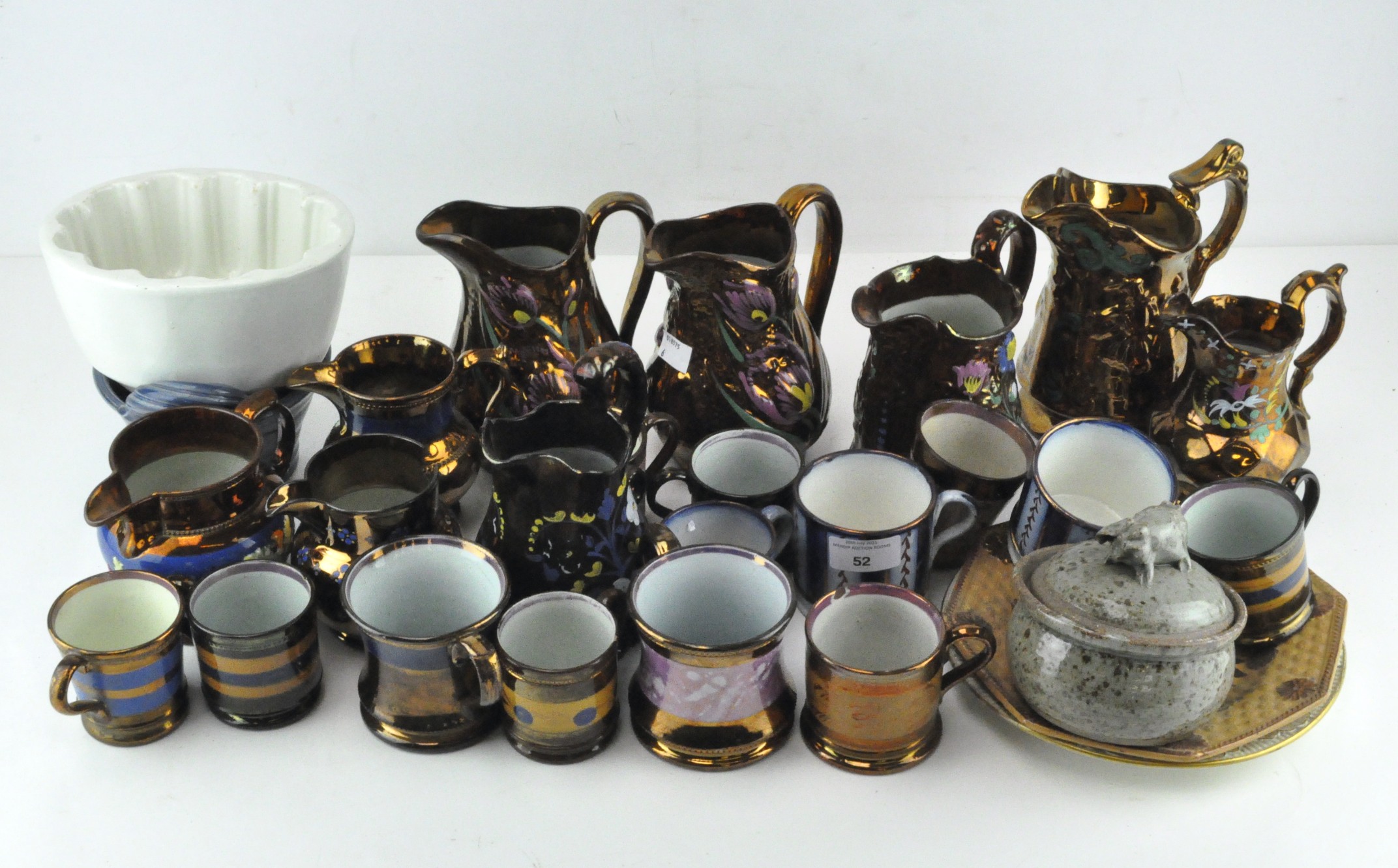 A large quantity of lustre ware ceramics, including pouring jugs, beakers and more, - Image 2 of 2