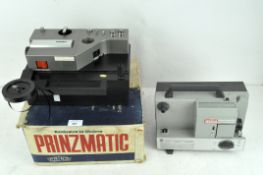 Three vintage home cinema cameras, Cinerex, Eumig mark 501 Super 8 and slide projector