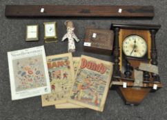 A Vienna style wall clock and other items, including a Bayard carriage clock,