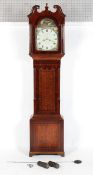 An early 19th century mahogany long case clock,