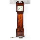 A mahogany longcase clock, 19th century, the 13" painted dial inscribed Houghton Chorley,