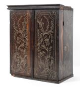 An Anglo Indian coromandel and bone inlaid table cabinet, 19th century,