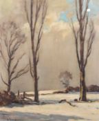 Owen Bowen, Winter Landscape, signed lower right, oil on canvas, framed,