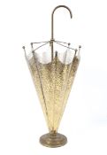 A novelty gilt metal umbrella stand, 20th century, stamped 278A/6,