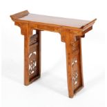 A Chinese elm altar table, late 19th/early 20th century,