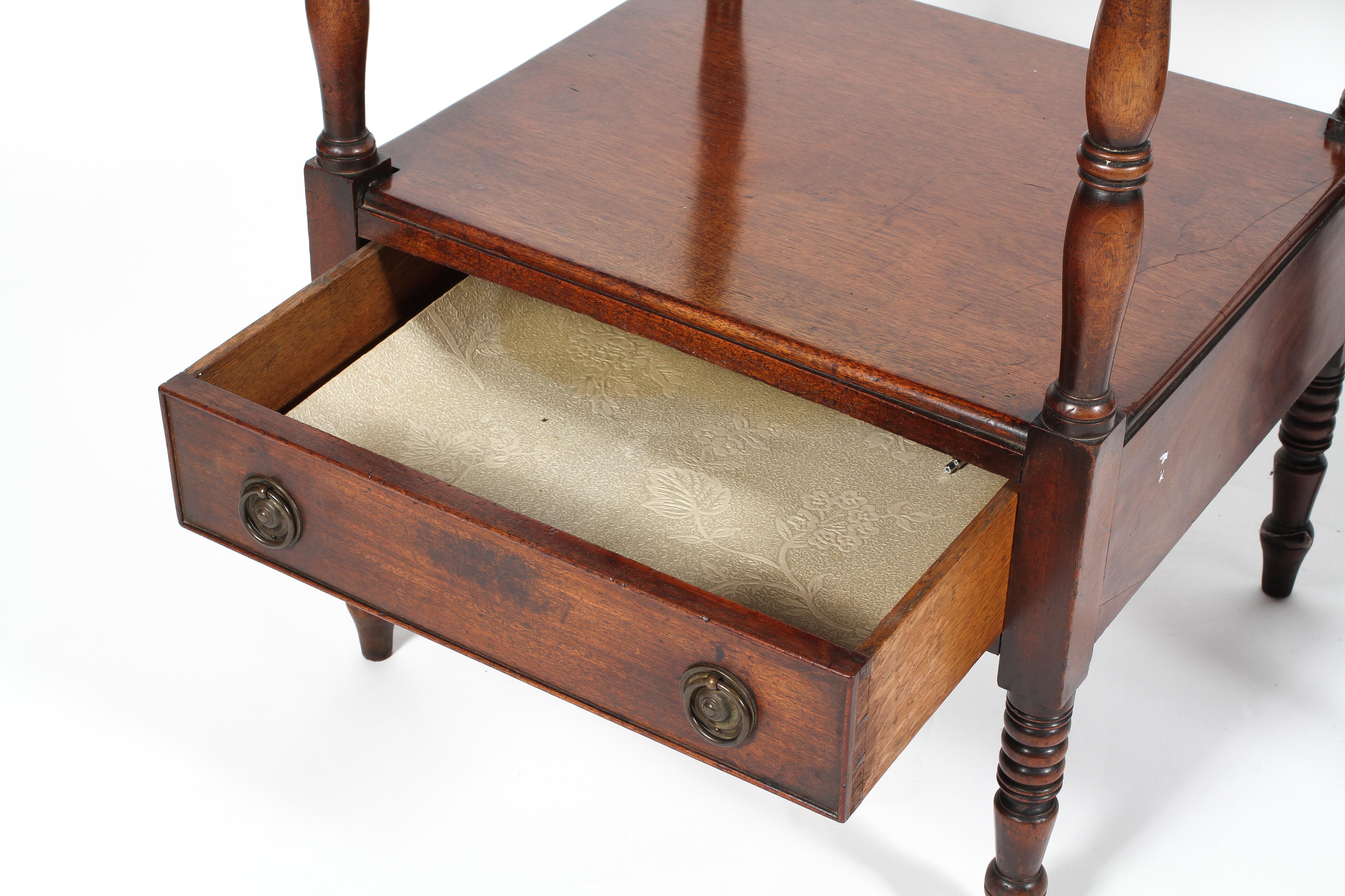 Two Regency style mahogany bedside tables, each of square section, - Image 2 of 2