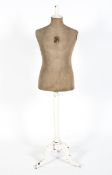 A vintage Parisian Girard male mannequin, the cloth torso stamped in yellow 'Paris ....