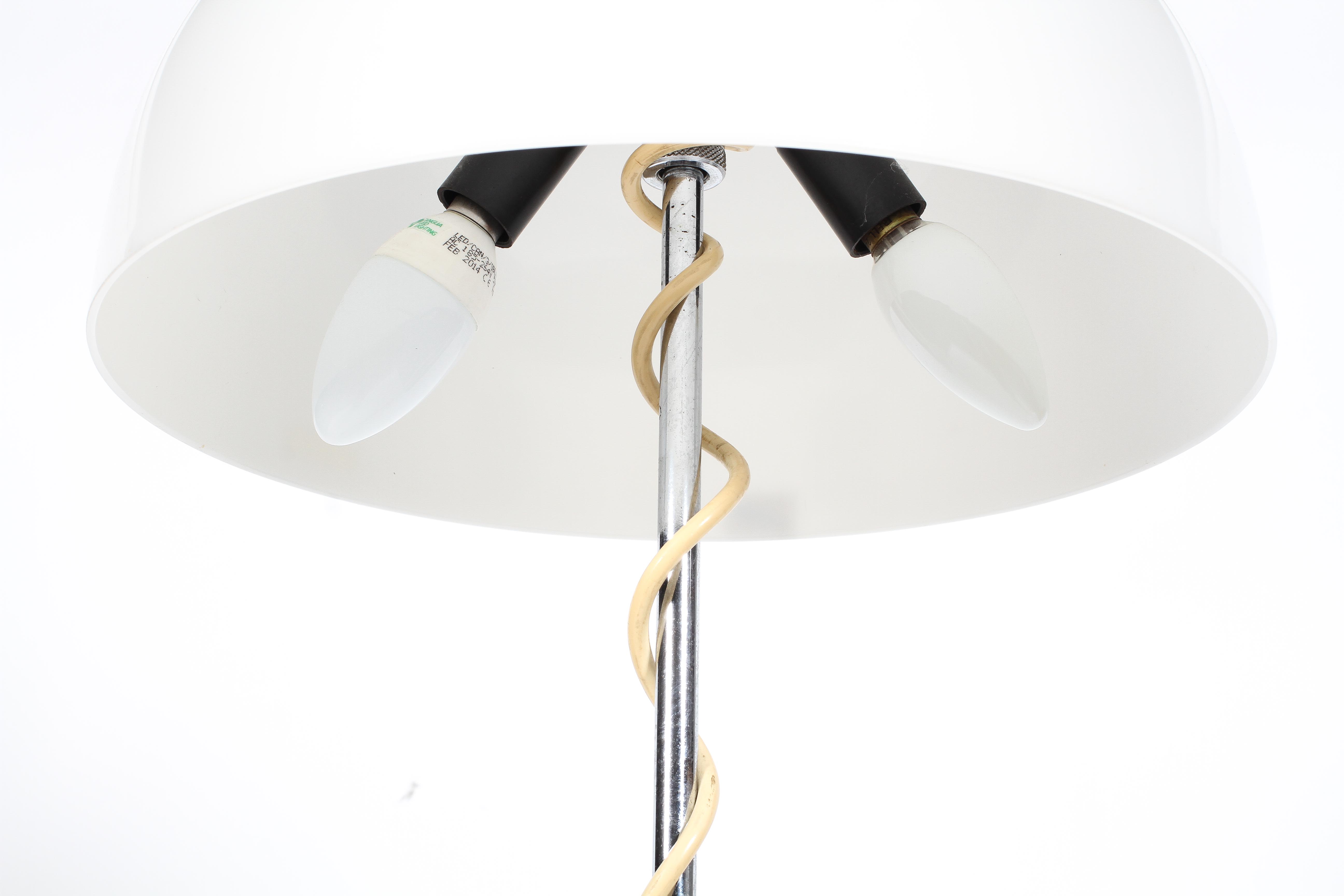 Harvey I Guzzini, 1970's Italian Faro floor standing lamp, white perspex shade, - Image 2 of 3