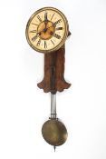 A Continental oak mounted regulator wall clock, late 19th century, with DRCM stamp to movement,