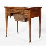 A Victorian rosewood and inlaid ladies work/writing table,