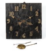 A New Haven Clock Co. (USA) Arts and Crafts Mission style wall clock