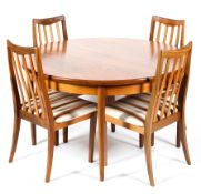 A G-Plan teak dining table and four chairs