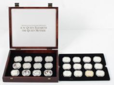 A collection of commemorative silver proof coins, twenty four in total,