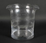 A large Dartington glass double-lipped ice bucket, 20th century, etched mark,