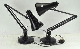 Two Anglepoise lamps, Model 90, in black,