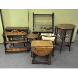 A group of late 19th/early 20th century furniture