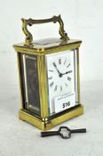 A 20th century carriage clock, 8 day movement,