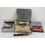 A collection of vintage ink pens and biros, by assorted makers,
