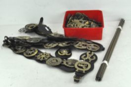 A large quantity of horse brasses, of assorted sizes and designs,